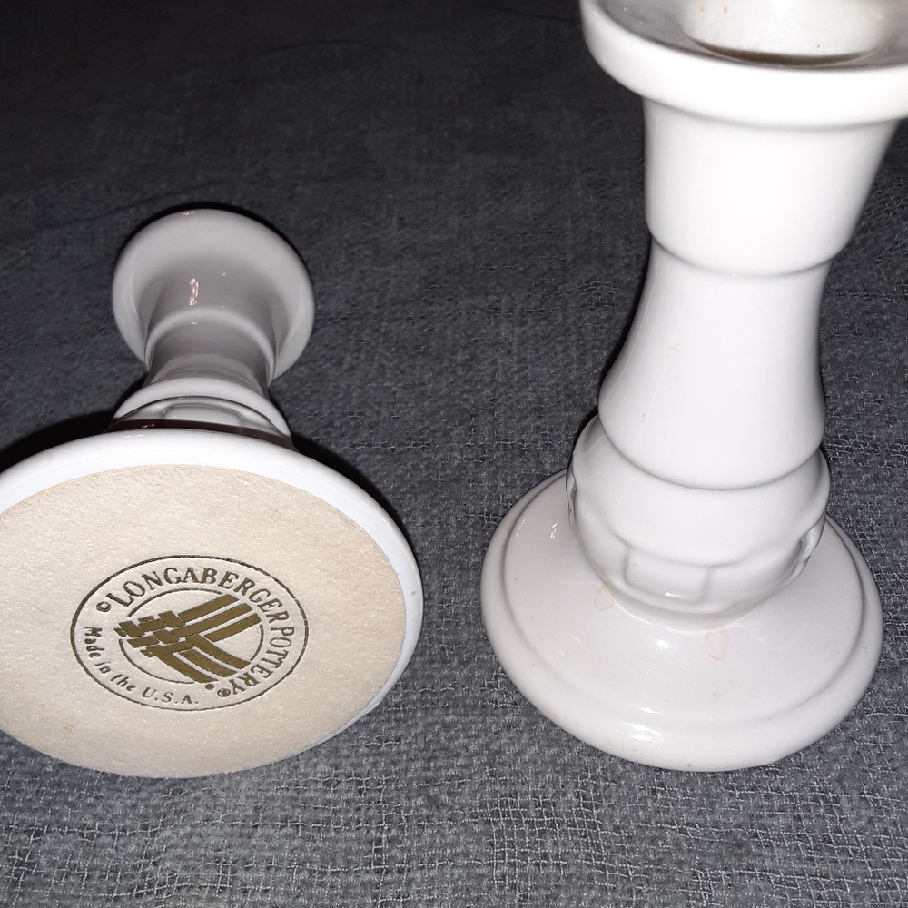 Longaberger candle holder pair